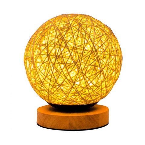 Luminária ABAJUR Bola AMARELA 18x15x15cm CY310C-M