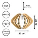 Ver imagem 3 de Luminária Teto tipo Pendente PARENTESIS MDF Completa -:Marrom