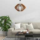 Ver imagem 2 de Luminária Teto tipo Pendente PARENTESIS MDF Completa -:Marrom