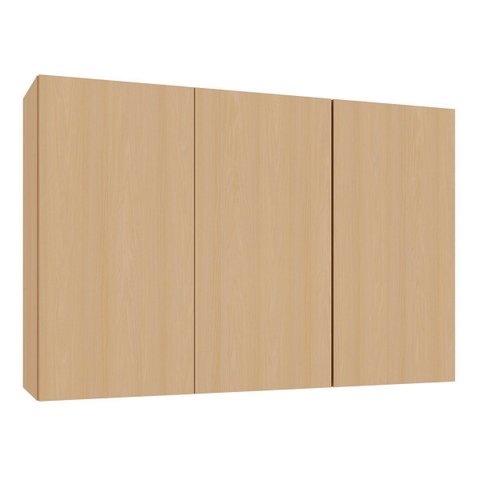 Armário Aéreo para Cozinha 100% MDF 120 cm 3 Portas Lótus Carvalho