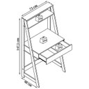 Ver imagem 5 de Conjunto Escrivaninha e Estante para Escritório B94 Branco Montana Novam