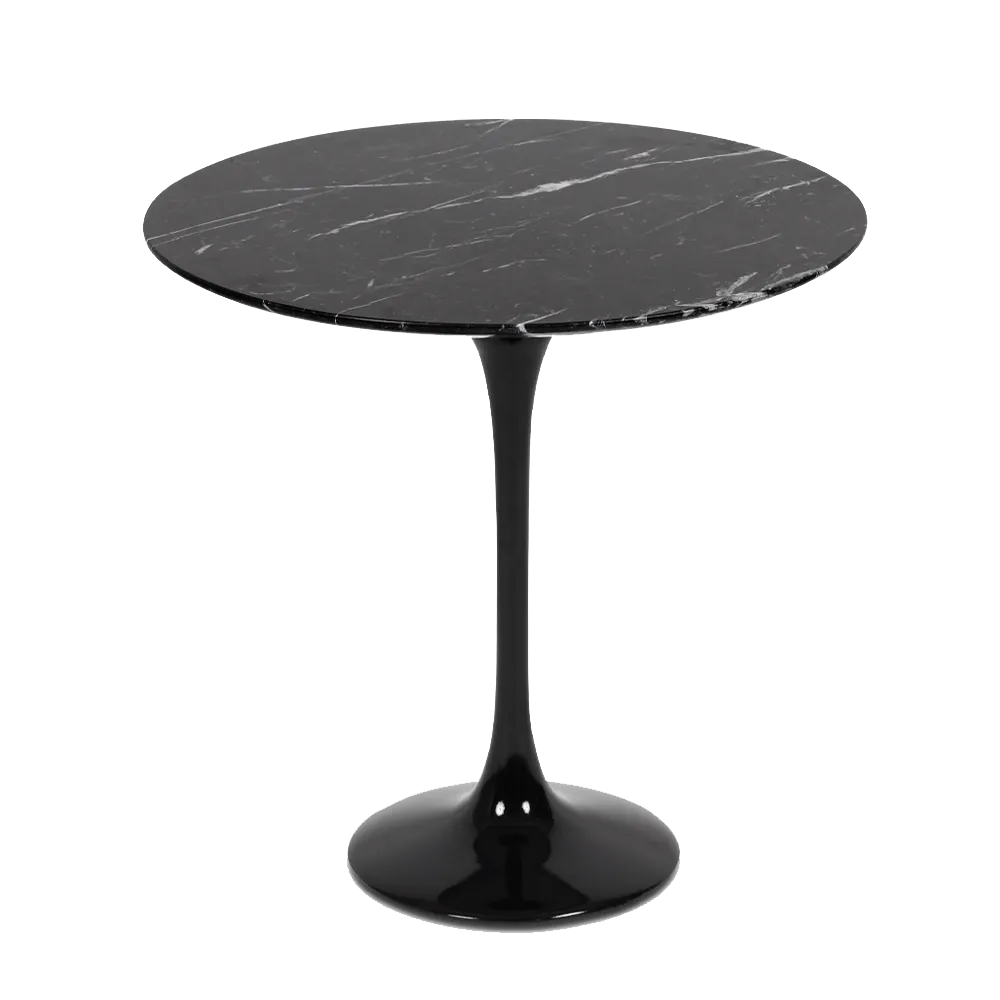 Mesa Saarinen Lateral - Nero Marquina 50cm de Diâmetro - 3