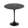 Mesa Saarinen Lateral - Nero Marquina 50cm de Diâmetro - 3