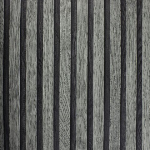Papel de Parede Ripado Madeira Cinza+ Cola Inclusa- Vinilico Lavável