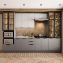 Ver imagem 1 de Cozinha Completa Lumina 14 Portas 4 Gavetas com Vidro Cinza - Telasul