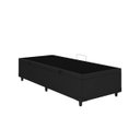 Ver imagem 2 de Baú Solteiro Suede Preto 88x188 Blindado