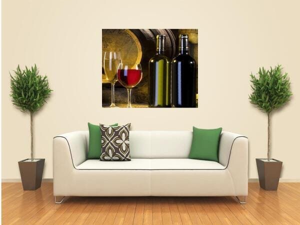 Papel De Parede 3D Taça De Vinho 0008 (1M X 1M) - 1