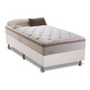 Ver imagem 1 de Cama Box Solteiro: Colchão Molas Herval Bonnel Inspiracion + Base CRC Courano Branco(88x188)