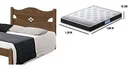 Ver imagem 1 de Cama Casal Julia 100% Mdf e Estrado 100% Madeira Carmolar Mocaccino + Colchão Casal Probel 1,38x1,88