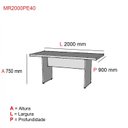 Ver imagem 2 de Mesa para Reunião para Escritório PE40 Preto
