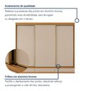 Ver mais imagens de Guarda Roupa Casal 3 Portas de Correr com 6 Gavetas 100%MDF Pleno