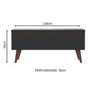 Ver imagem 3 de Rack para TV até 55 Polegadas Madesa Le Mans com 2 Portas Rustic/Preto Cor:Rustic/Preto