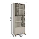 Ver imagem 4 de Livreiro Taurus Sala Escritório com 2 Portas e Nichos Off White