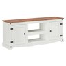 Rack de Madeira Maciça Branco 2 Portas P/ Tv até 60” - 1
