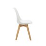 Kit 4 Cadeiras Saarinen Wood com Estofamento e Pés de Madeira Branco - 2