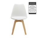 Ver imagem 4 de Kit 4 Cadeiras Saarinen Wood com Estofamento e Pés de Madeira Branco