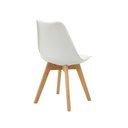 Ver imagem 6 de Kit 4 Cadeiras Saarinen Wood com Estofamento e Pés de Madeira Branco