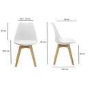 Ver imagem 3 de Kit 4 Cadeiras Saarinen Wood com Estofamento e Pés de Madeira Branco