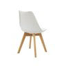 Kit 4 Cadeiras Saarinen Wood com Estofamento e Pés de Madeira Branco - 6