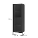 Ver imagem 4 de Cristaleira Refresh 1 Porta 3 Prateleiras com Vidro Preto - Brv