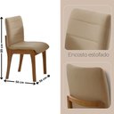 Ver imagem 3 de Sala de Jantar Mesa Nala 220cm Tampo Laminado Canto Moeda com 8 Cadeiras Bella Mobilare