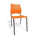 Ver imagem 1 de Cadeira Fixa Metal Versat Plasxtica para Escritório Escolas Recepção Laranja