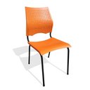 Ver imagem 4 de Cadeira Fixa Metal Versat Plasxtica para Escritório Escolas Recepção Laranja