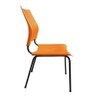 Cadeira Fixa Metal Versat Plasxtica para Escritório Escolas Recepção Laranja - 3