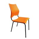 Ver imagem 2 de Cadeira Fixa Metal Versat Plasxtica para Escritório Escolas Recepção Laranja