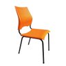 Cadeira Fixa Metal Versat Plasxtica para Escritório Escolas Recepção Laranja - 2