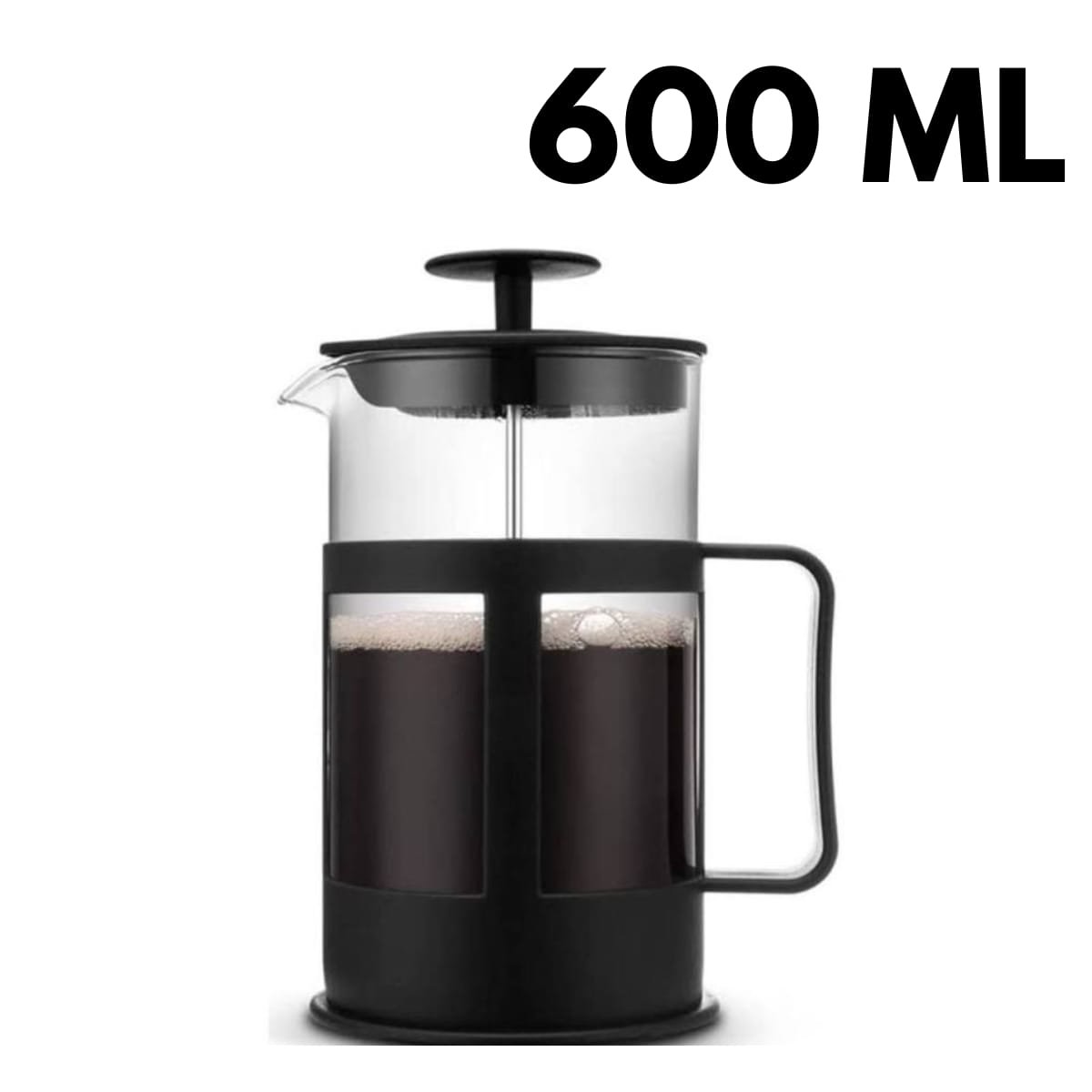 Cafeteira Prensa Francesa Cremeira Café Leite Chá 600ml - 2