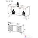 Ver imagem 3 de Rack Tv até 32 Polegadas Retrô com Espelhos Mp1078 Branco Branco