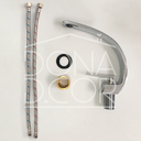 Ver imagem 6 de Torneira de Banheiro Cascata Curva Gourmet Cromada Monocomando Misturador Bancada Cuba Curvada Slim