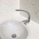 Ver imagem 5 de Torneira de Banheiro Cascata Curva Gourmet Cromada Monocomando Misturador Bancada Cuba Curvada Slim