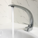 Ver imagem 2 de Torneira de Banheiro Cascata Curva Gourmet Cromada Monocomando Misturador Bancada Cuba Curvada Slim