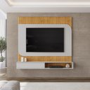 Ver imagem 1 de Painel para Tv até 65 Polegadas com Nichos Dj Móveis Tom Cedro Bali