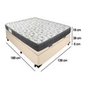 Ver imagem 6 de Cama Box Baú Casal Sintético + Colchão de Espuma D33 - Sereneprime - 138cm Bege