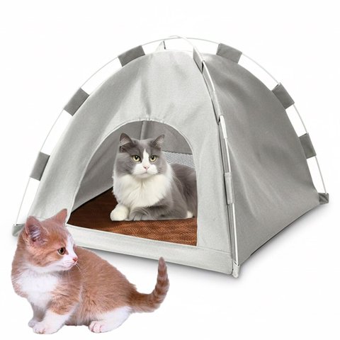 Tenda Portatil Caminha Gato Cachorro Pet Animais Cabaninha Casinha Dobravel Arranhador Rasqueavel Bi