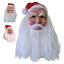 Ver imagem 1 de Mascara de Papai Noel Realista Natal Fantasia Natalina Latex Barba Oculos Gorro Festa Fim de Ano Con