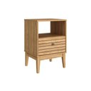 Ver imagem 3 de Mesa de Cabeceira Solteiro Mb 1041 C/ 1 Gaveta Mel - Movelbento