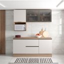 Ver imagem 1 de Cozinha Moderna Compacta 180cm 5 Peças Etna Poliman Móveis