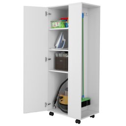 Armário para Lavanderia Organizador Multiuso com Pés Rodízio 1 Porta Dubai - Lh Móveis - 9 Armário para Lavanderia Organizador Multiuso com Pés Rodízio 1 Porta Dubai - Lh Móveis - 9