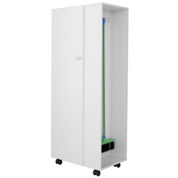 Armário para Lavanderia Organizador Multiuso com Pés Rodízio 1 Porta Dubai - Lh Móveis - 10