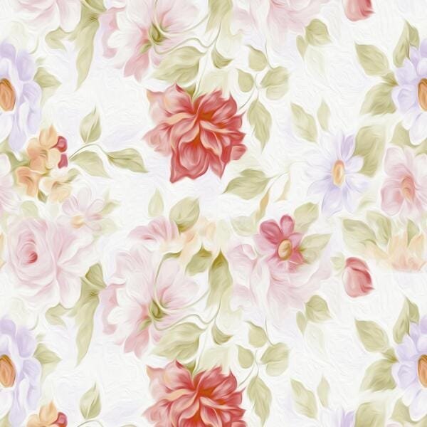 Papel De Parede Adesivo Floral 35 - 0,58X2,5M - 1