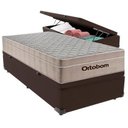 Ver imagem 3 de Cama Box Baú Airtech Solteiro Colchão de Molas Ensacadas Ortobom 88x188x60cm