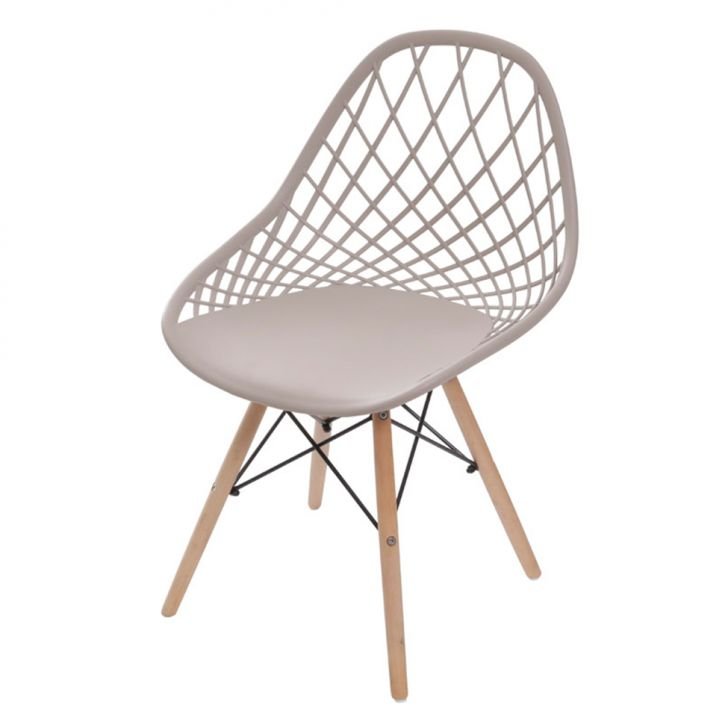Cadeiras Kaila Web Fendi - Base Eiffel Wood - 1