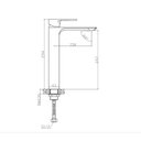 Ver imagem 2 de Monocomando para Lavatorio de Mesa Bica Alta - Corrugada - Black V-24015-363H