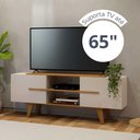 Ver imagem 4 de Rack Vila 65 Polegadas com 2 Portas e Prateleira - Cinamomo Off White - Madetec