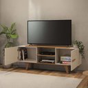 Ver imagem 1 de Rack Vila 65 Polegadas com 2 Portas e Prateleira - Cinamomo Off White - Madetec