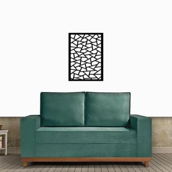 Quadro Decorativo Geométrico 69 Em Mdf 6Mm - Preto - 1